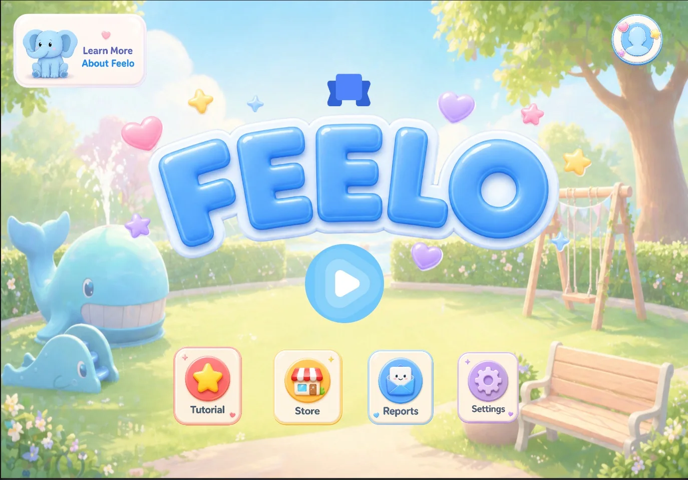 The Feelo home screen